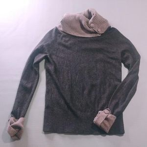 Banana Republic Womens Sweater S Cashmere Wool Long Sleeve Cowl Neck Pullover